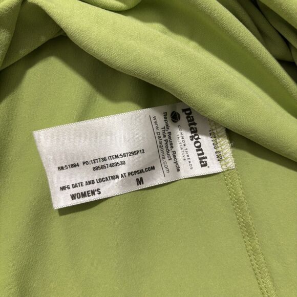 Patagonia Banda Dress Medium Green Twist Front Midi Sleeveless Stretch Gorpcore - Picture 4 of 7